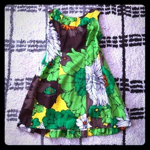Vintage 70s Mini Dress With Amazing Floral Pattern